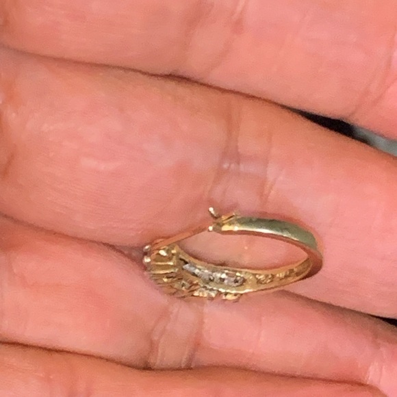 10k diamonds single Earrings. Firm - Picture 15 of 17